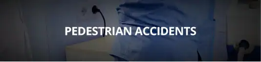 Legal professional in blue suit with pedestrian accident background.